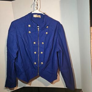 Hybrid & Company  Navy Military style zip up jacket